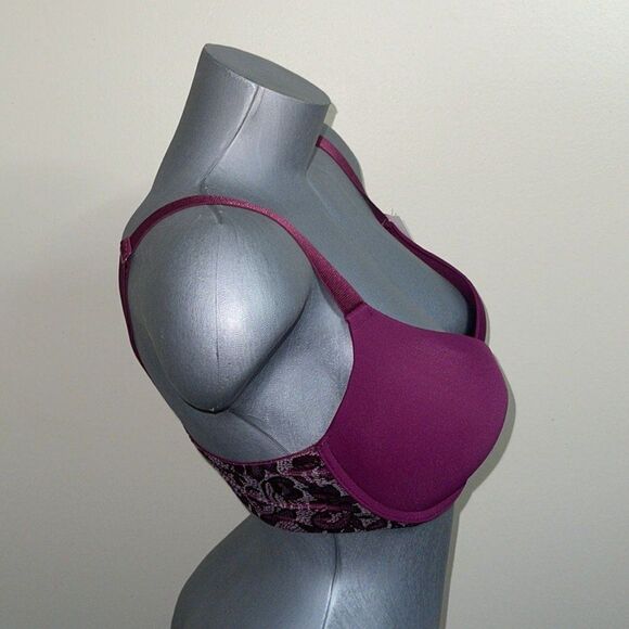 Comfort Fit Push Up Light Padded T- Shirt 3 Hooks Bra Full Covered Underwire. - Picture 7 of 12